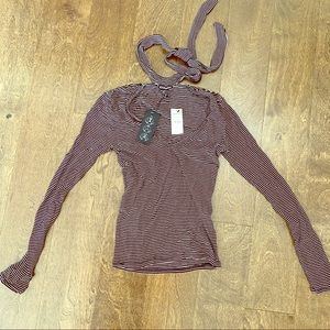 NWT. Express multi-way L/S top.
